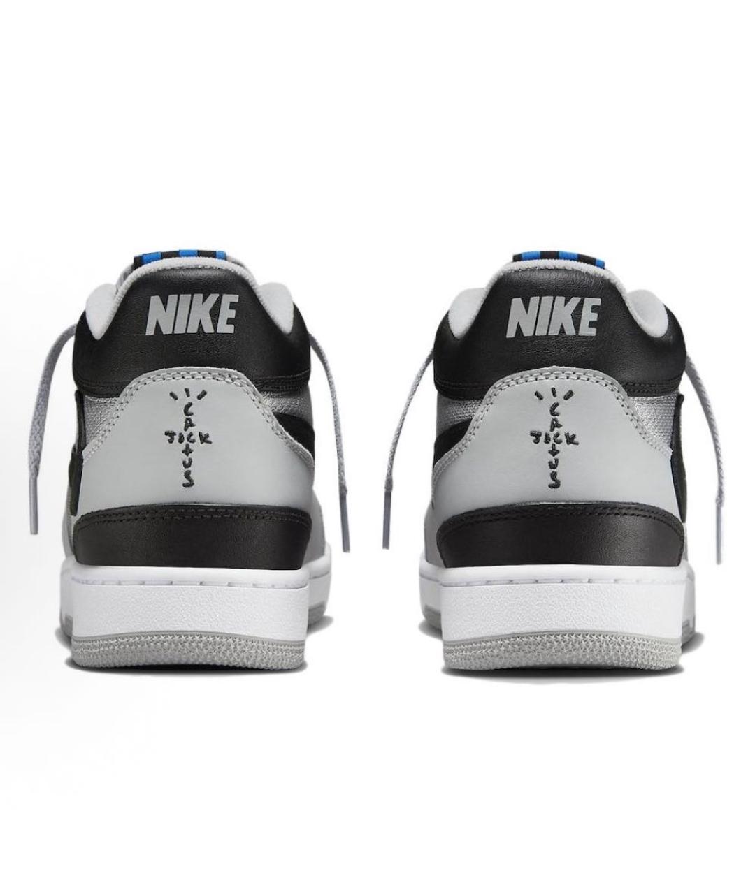 NIKE Серые текстильные высокие кроссовки / кеды, фото 4