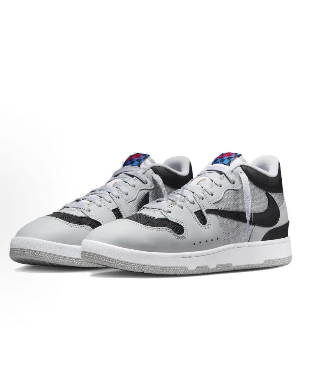 NIKE Серые текстильные высокие кроссовки / кеды, фото 2