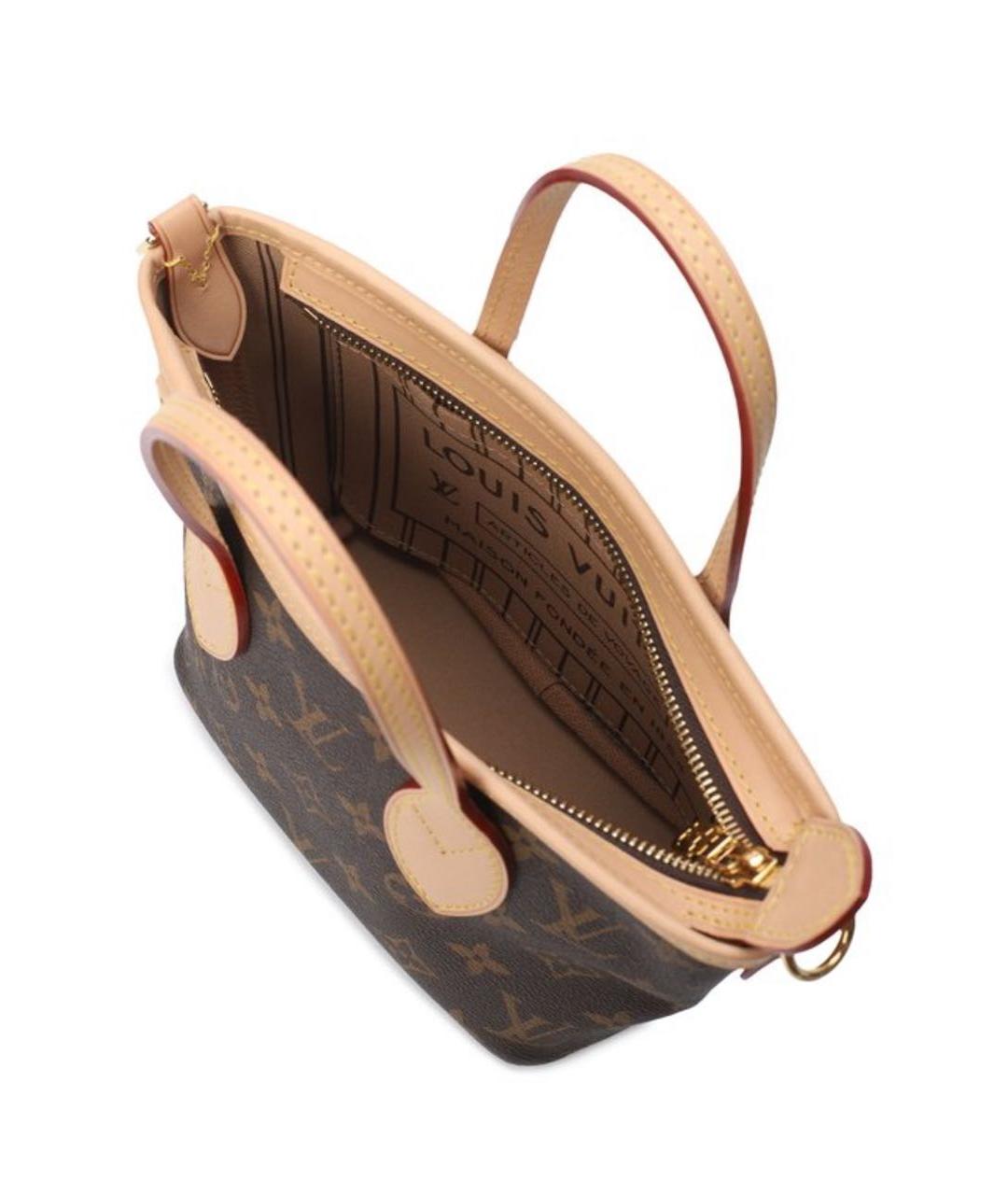 LOUIS VUITTON Коричневая кожаная сумка через плечо, фото 5