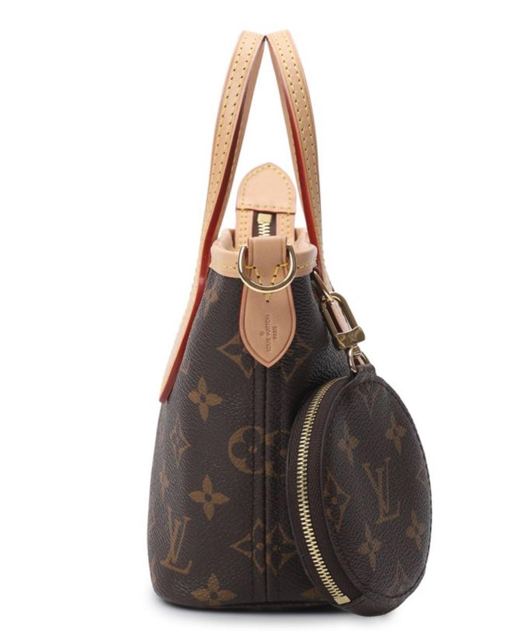 LOUIS VUITTON Коричневая кожаная сумка через плечо, фото 4