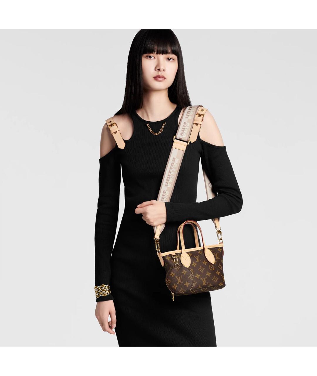 LOUIS VUITTON Коричневая кожаная сумка через плечо, фото 7