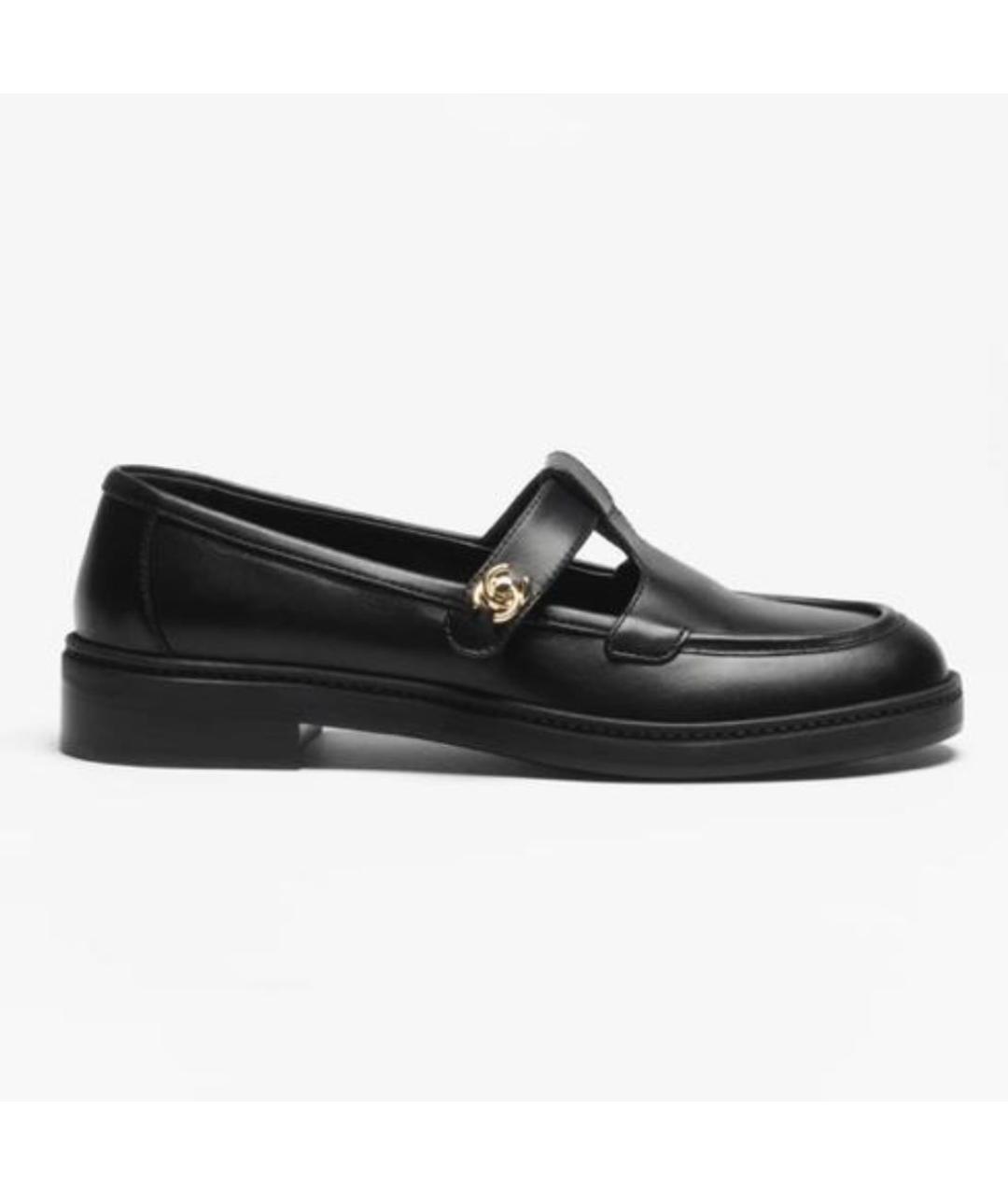 CHANEL Черные кожаные лоферы, фото 5