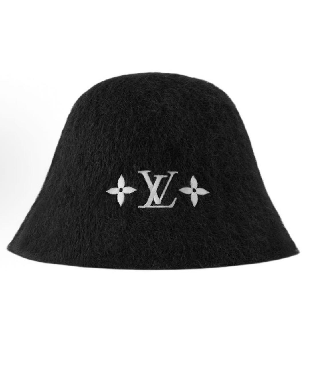 LOUIS VUITTON Черная шапка, фото 5