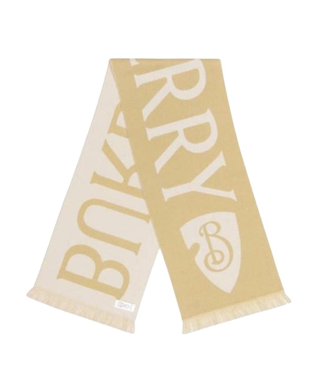 BURBERRY Бежевый шерстяной шарф, фото 1