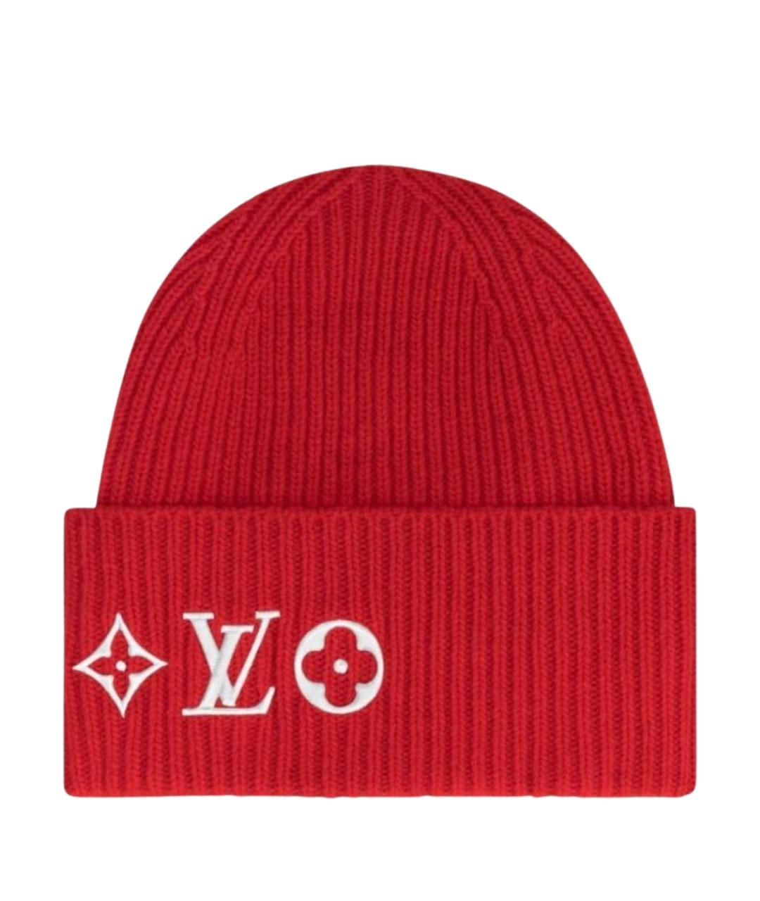 LOUIS VUITTON Красная шерстяная шапка, фото 1