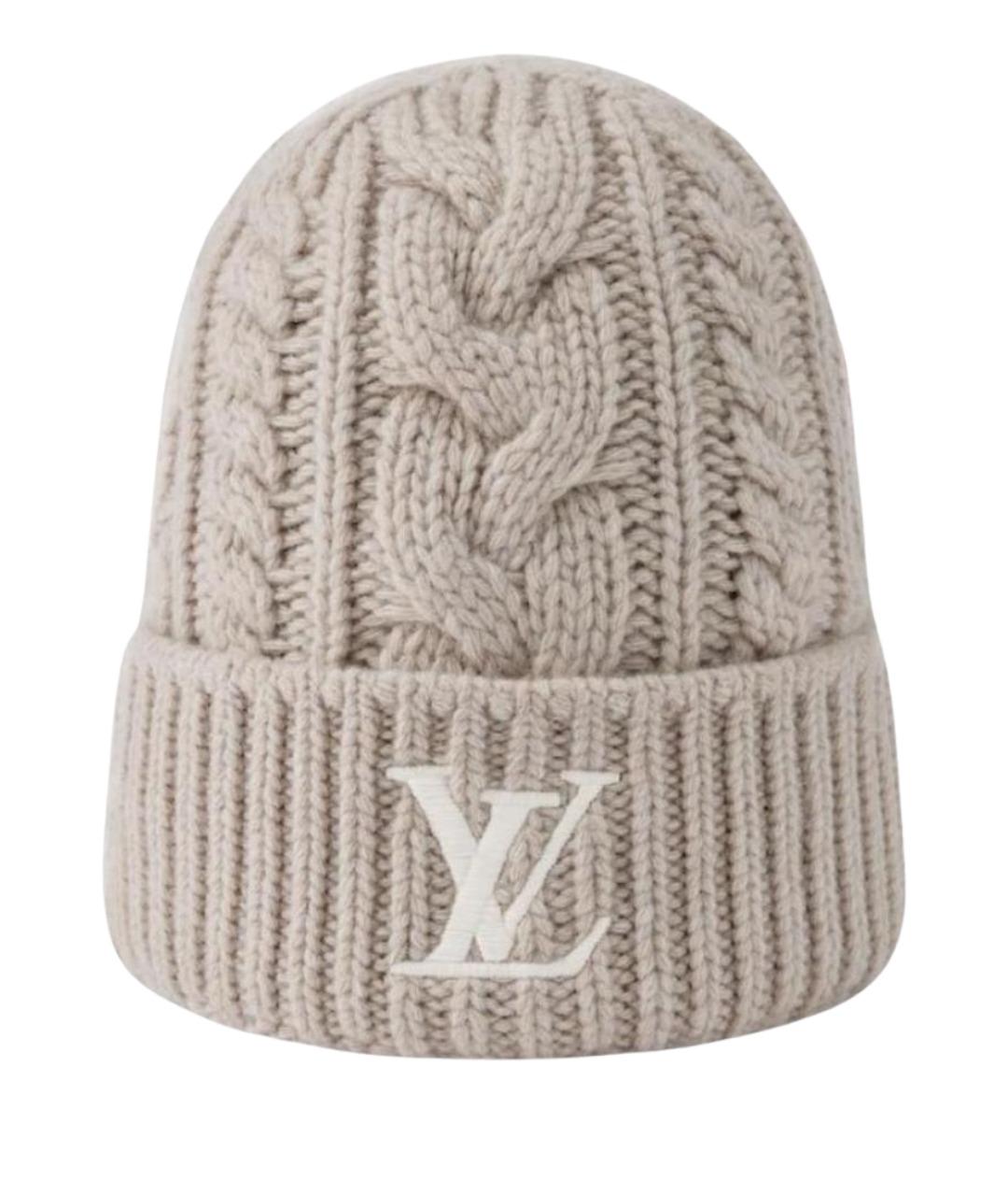 LOUIS VUITTON Бежевая шерстяная шапка, фото 1