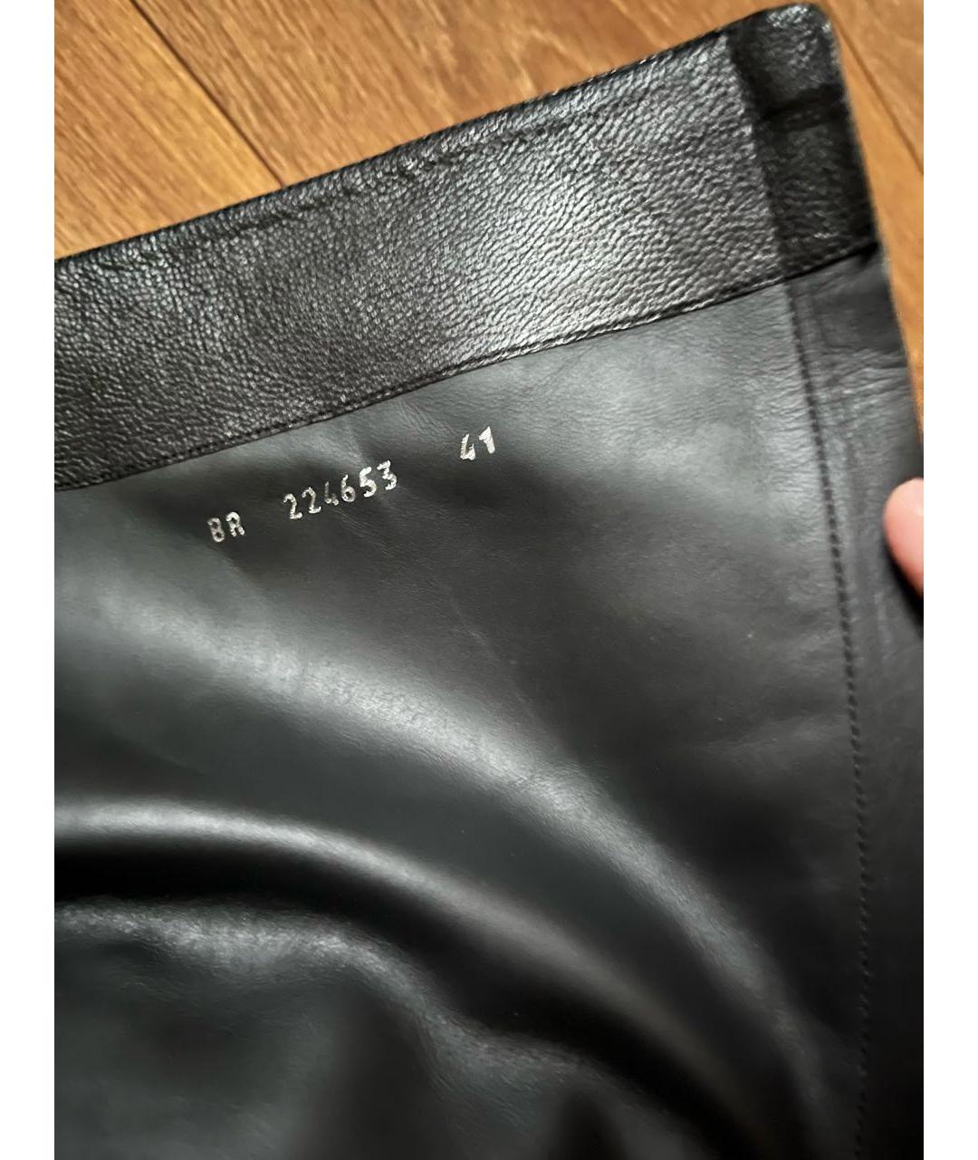 SAINT LAURENT Черные кожаные сапоги, фото 8