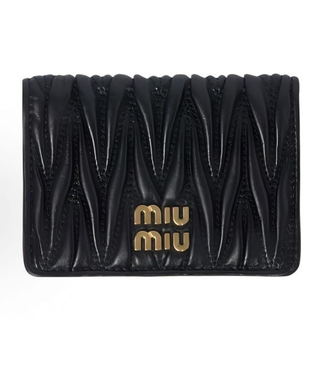 MIU MIU Черный кожаный кошелек, фото 5