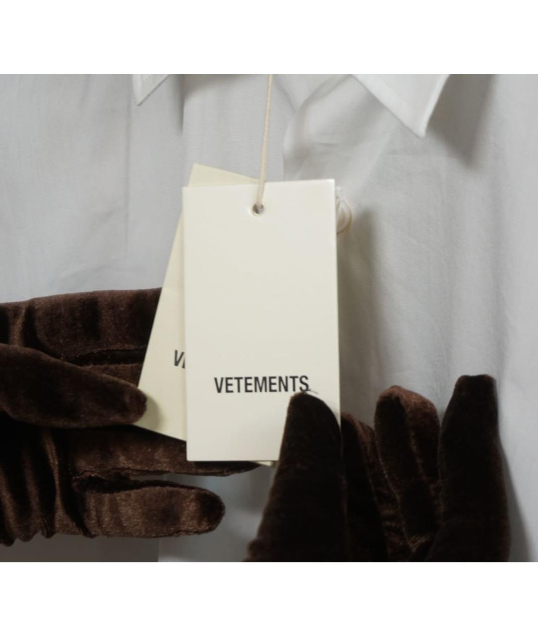 VETEMENTS Белая хлопковая кэжуал рубашка, фото 6
