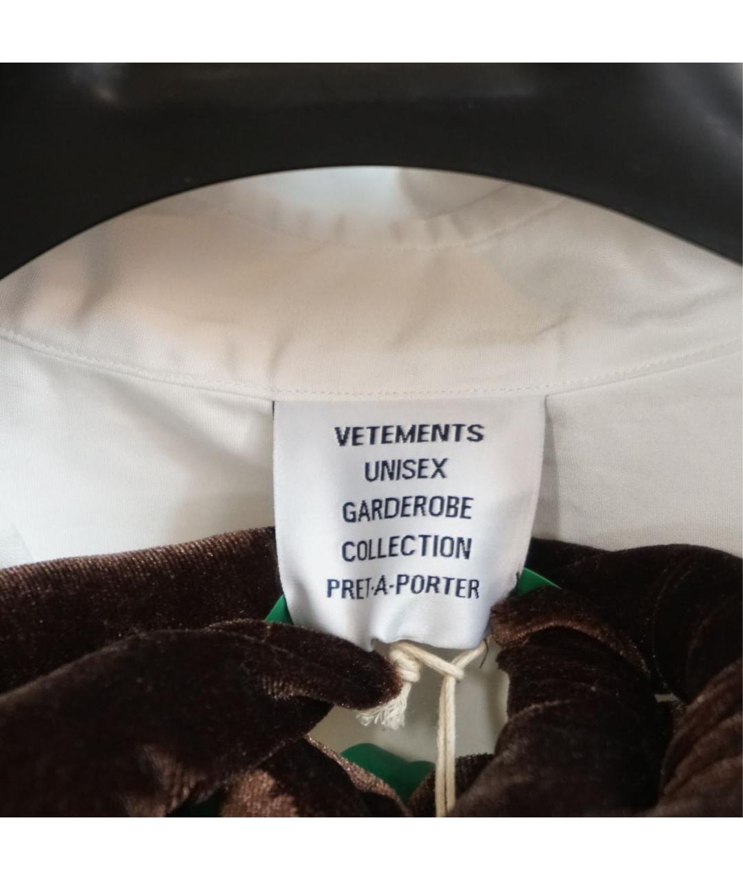 VETEMENTS Белая хлопковая кэжуал рубашка, фото 7