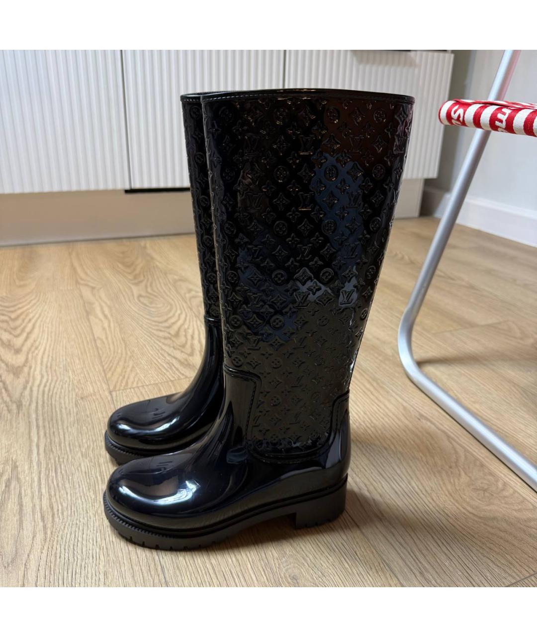 LOUIS VUITTON Черные сапоги, фото 7