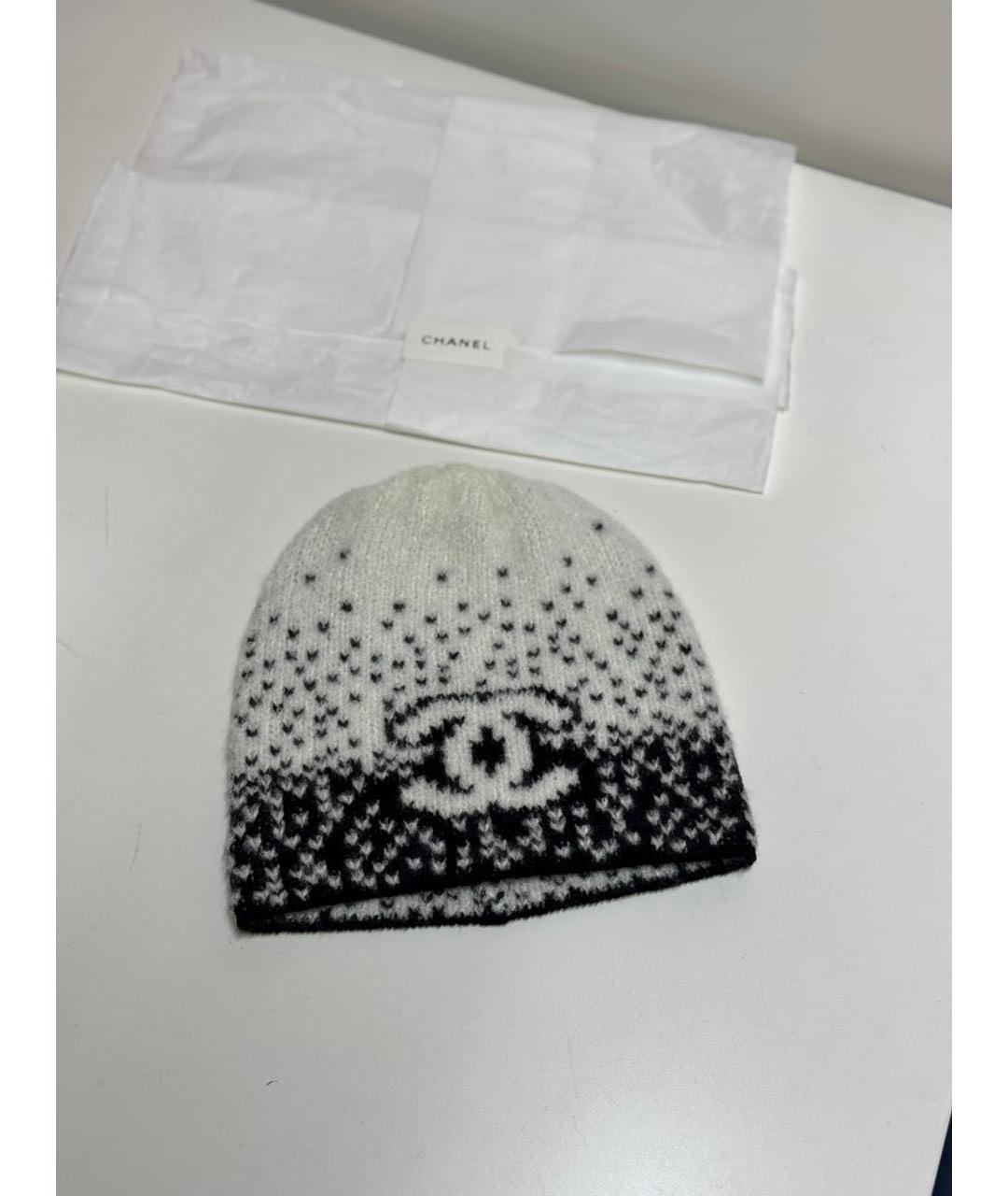 CHANEL Белая кашемировая шапка, фото 2