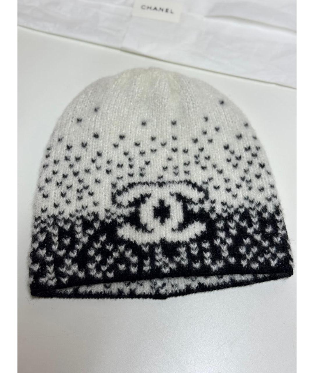 CHANEL Белая кашемировая шапка, фото 4