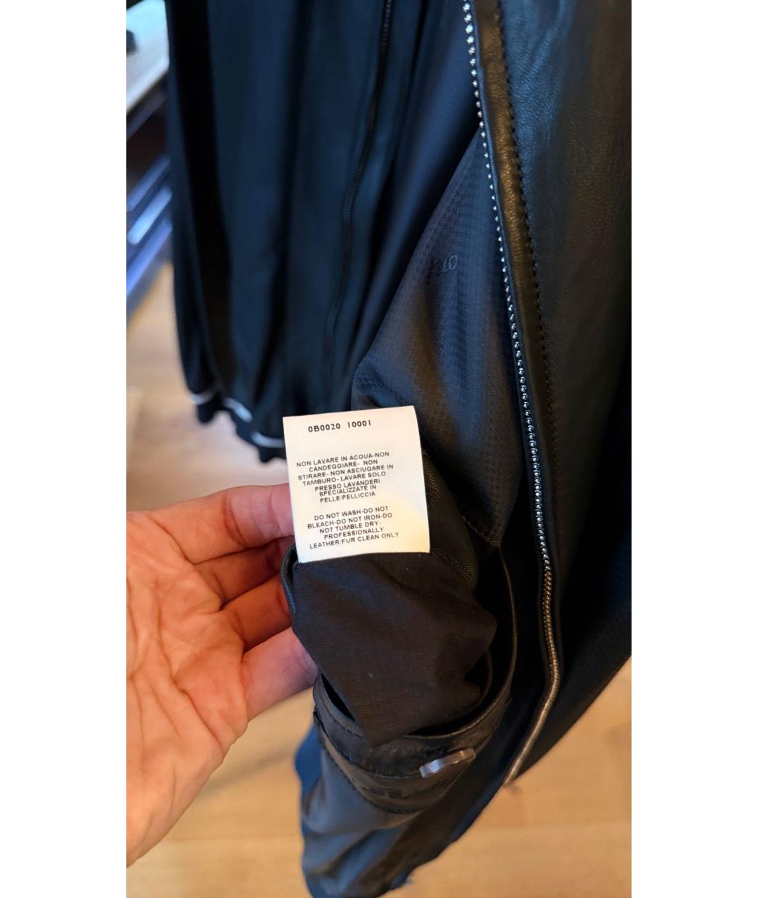 BRIONI Черная кожаная куртка, фото 7