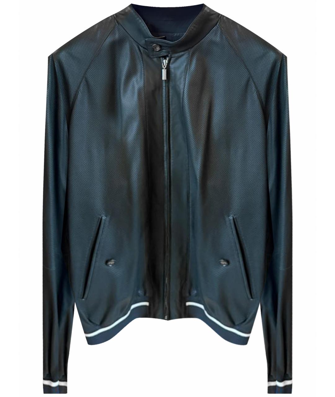 BRIONI Черная кожаная куртка, фото 1