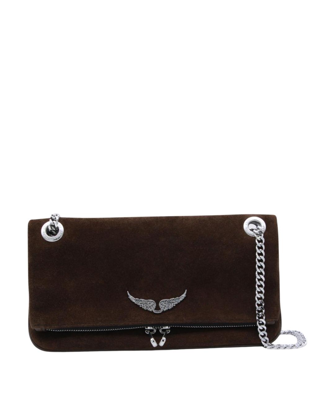 ZADIG & VOLTAIRE Коричневая замшевая сумка через плечо, фото 1