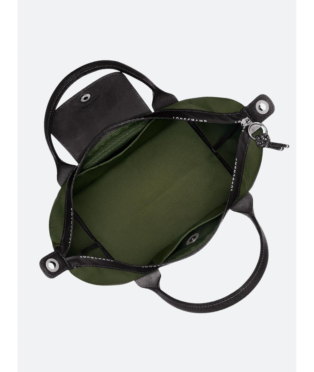 LONGCHAMP Зеленая тканевая сумка тоут, фото 4