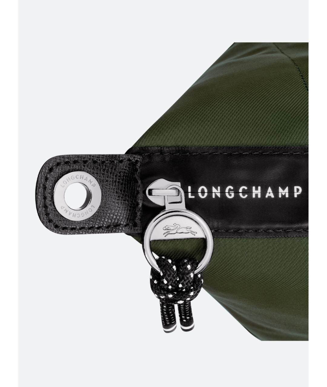 LONGCHAMP Зеленая тканевая сумка тоут, фото 5