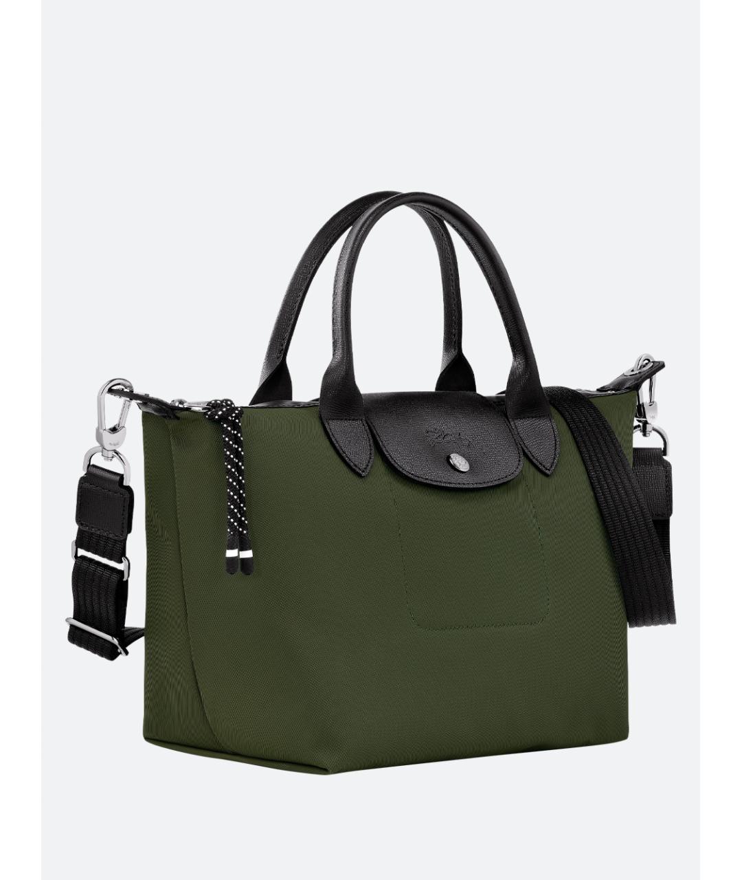 LONGCHAMP Зеленая тканевая сумка тоут, фото 3