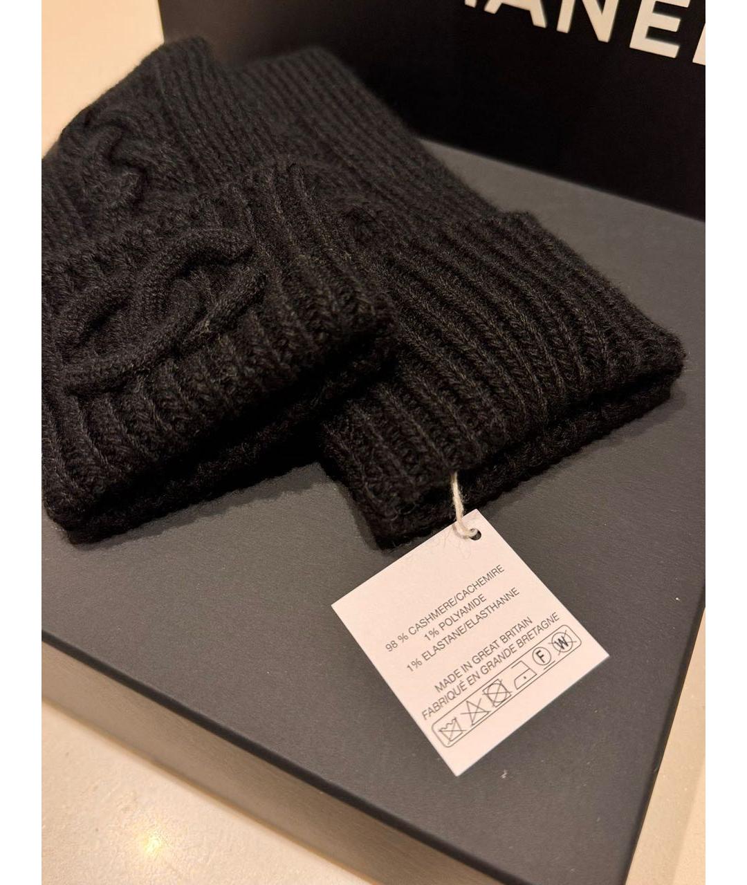 CHANEL Черные кашемировые перчатки, фото 4