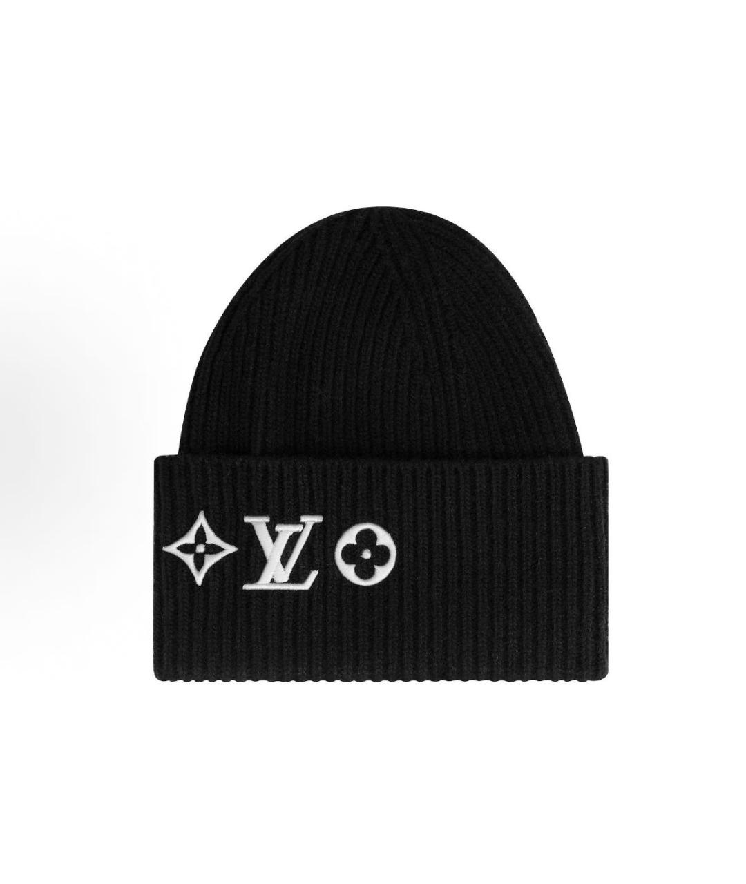 LOUIS VUITTON Черная шерстяная шапка, фото 6