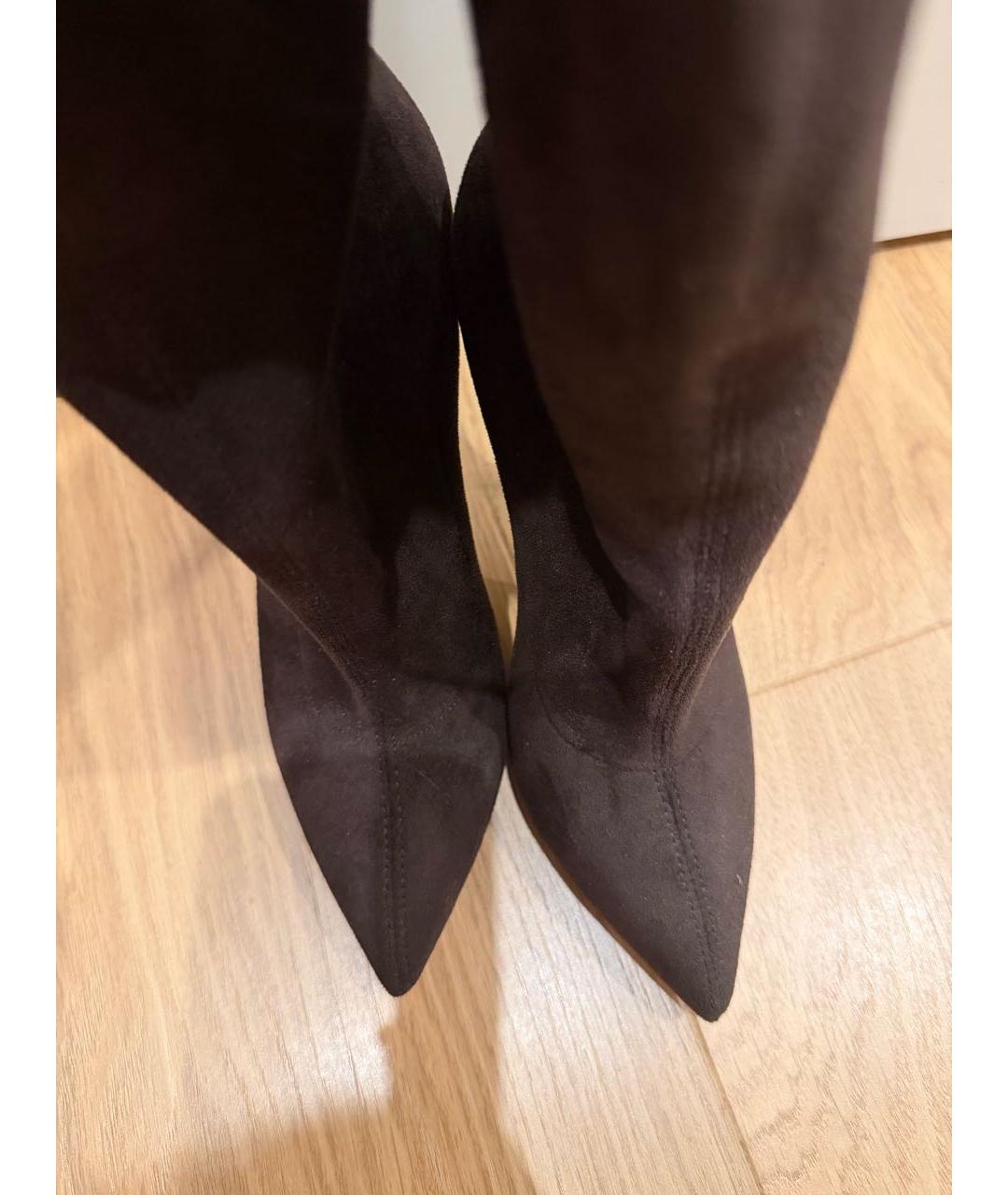 CASADEI Коричневые замшевые ботфорты, фото 4