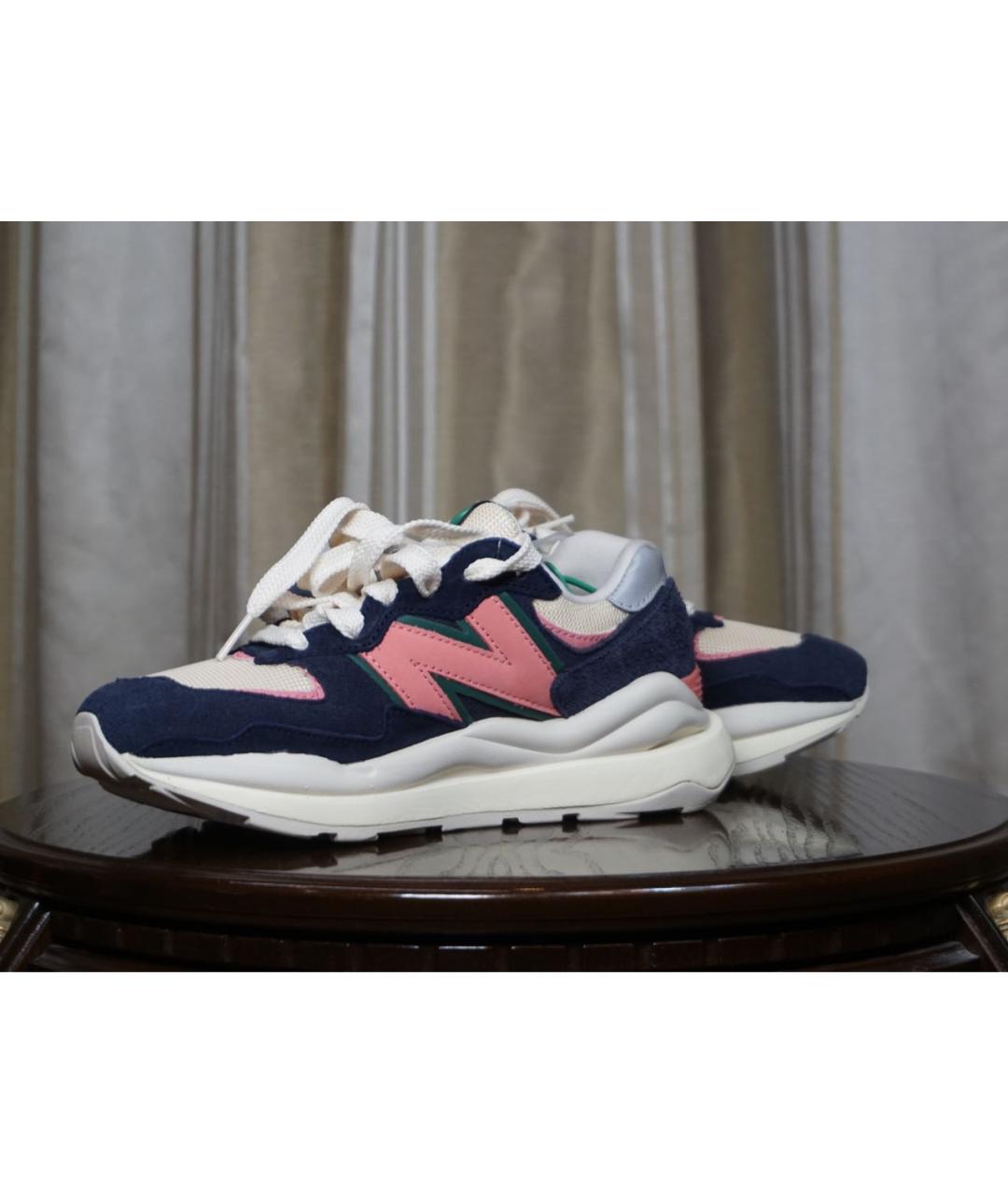 NEW BALANCE Темно-синие замшевые кроссовки, фото 3