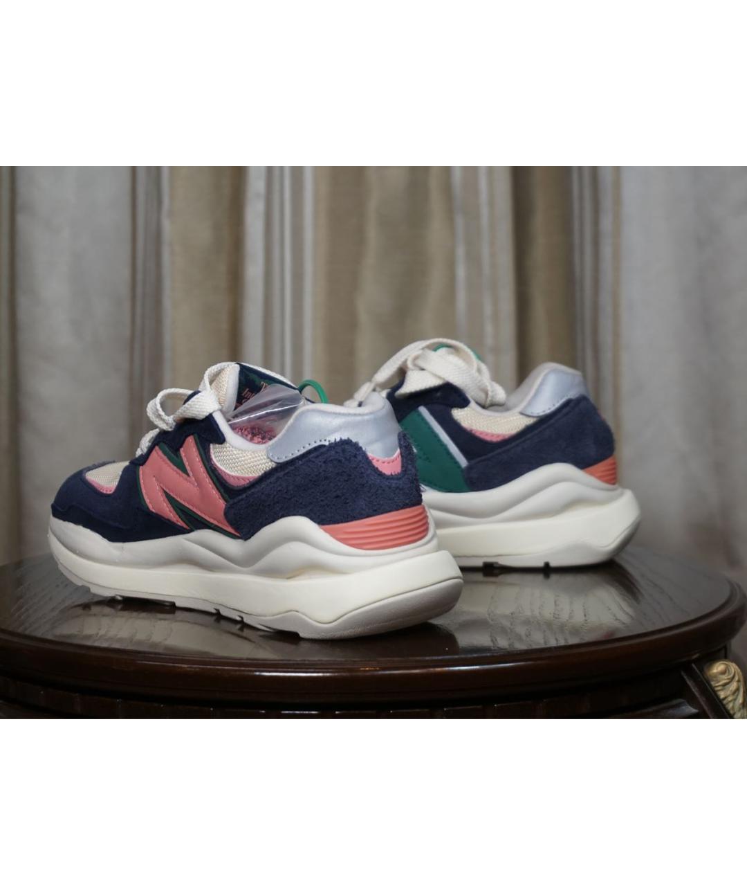 NEW BALANCE Темно-синие замшевые кроссовки, фото 4