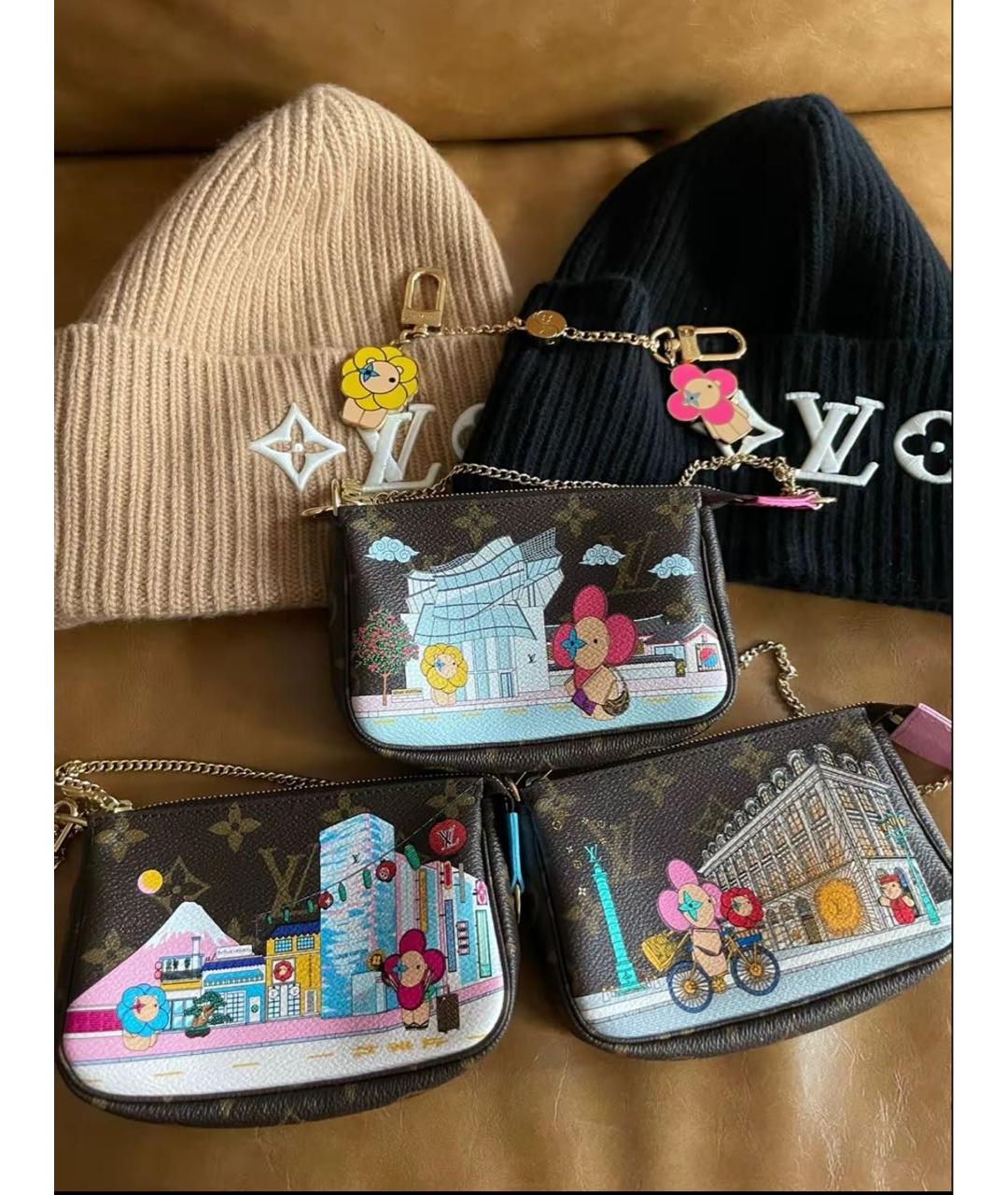 LOUIS VUITTON Коричневая шерстяная шапка, фото 4