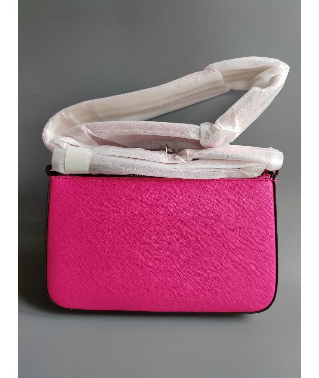 MICHAEL KORS Фуксия кожаная сумка через плечо, фото 8