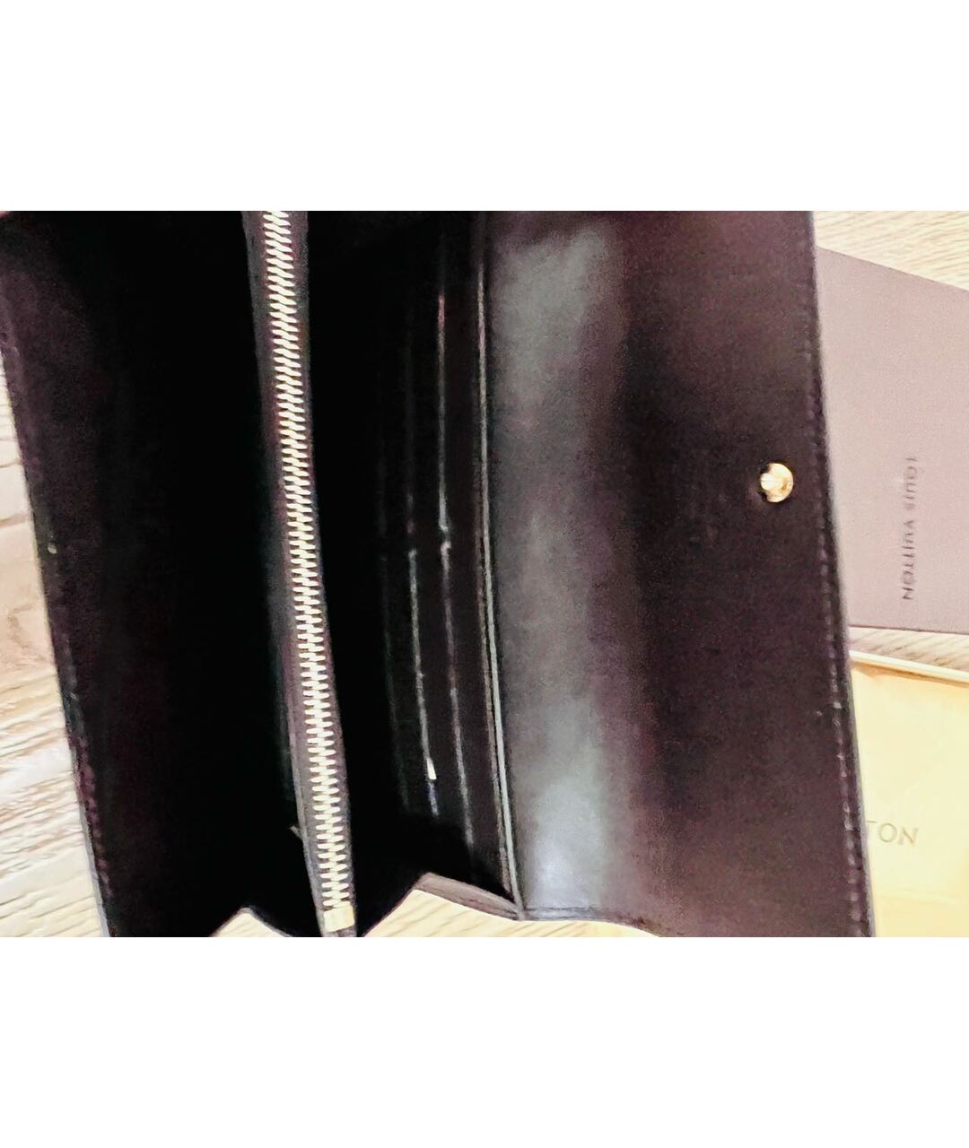 LOUIS VUITTON PRE-OWNED Бордовый кошелек из лакированной кожи, фото 5