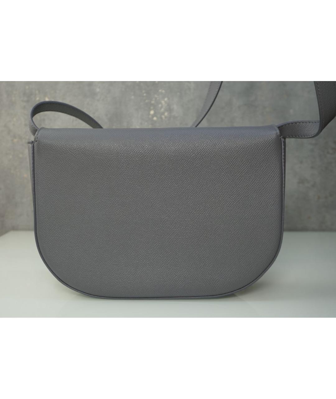 BALENCIAGA Серая кожаная сумка на плечо, фото 3