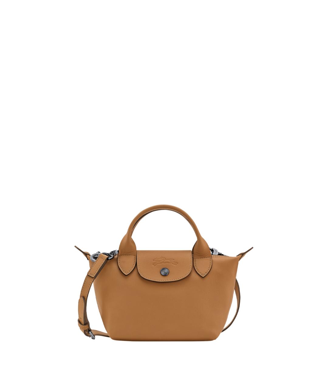 LONGCHAMP Бежевая кожаная сумка тоут, фото 1