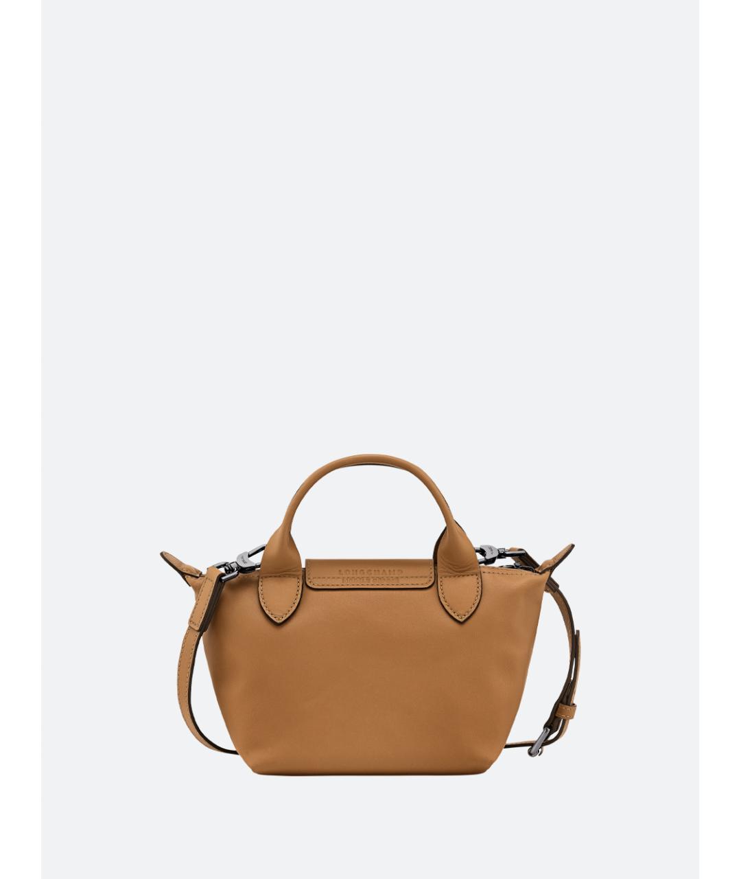 LONGCHAMP Бежевая кожаная сумка тоут, фото 2