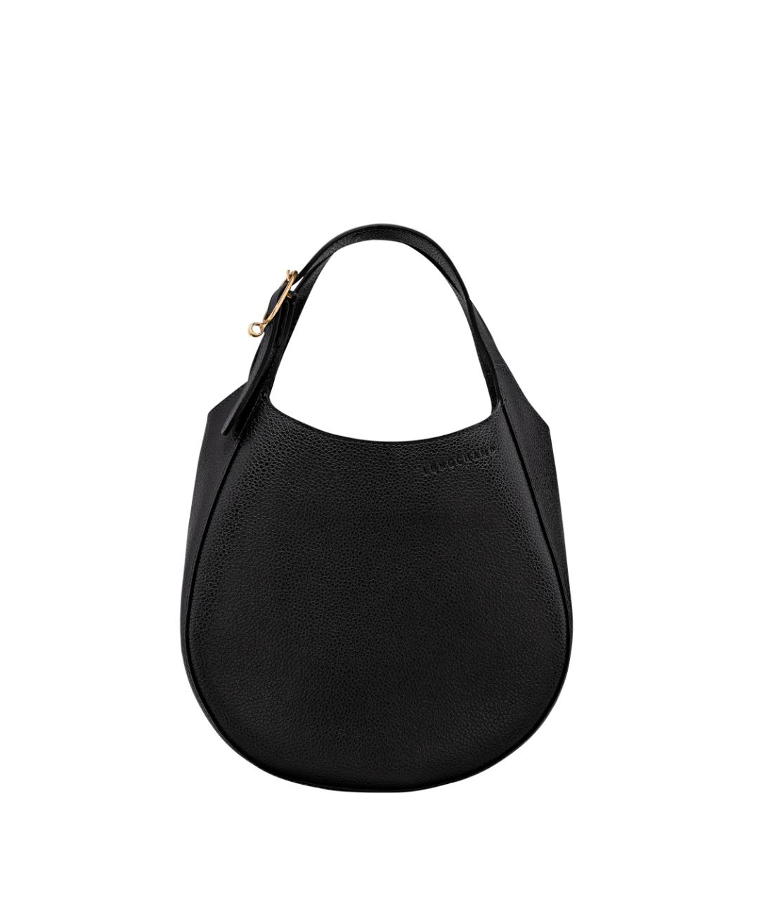 LONGCHAMP Черная кожаная сумка тоут, фото 1