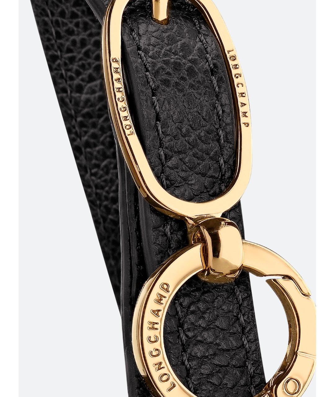 LONGCHAMP Черная кожаная сумка тоут, фото 6