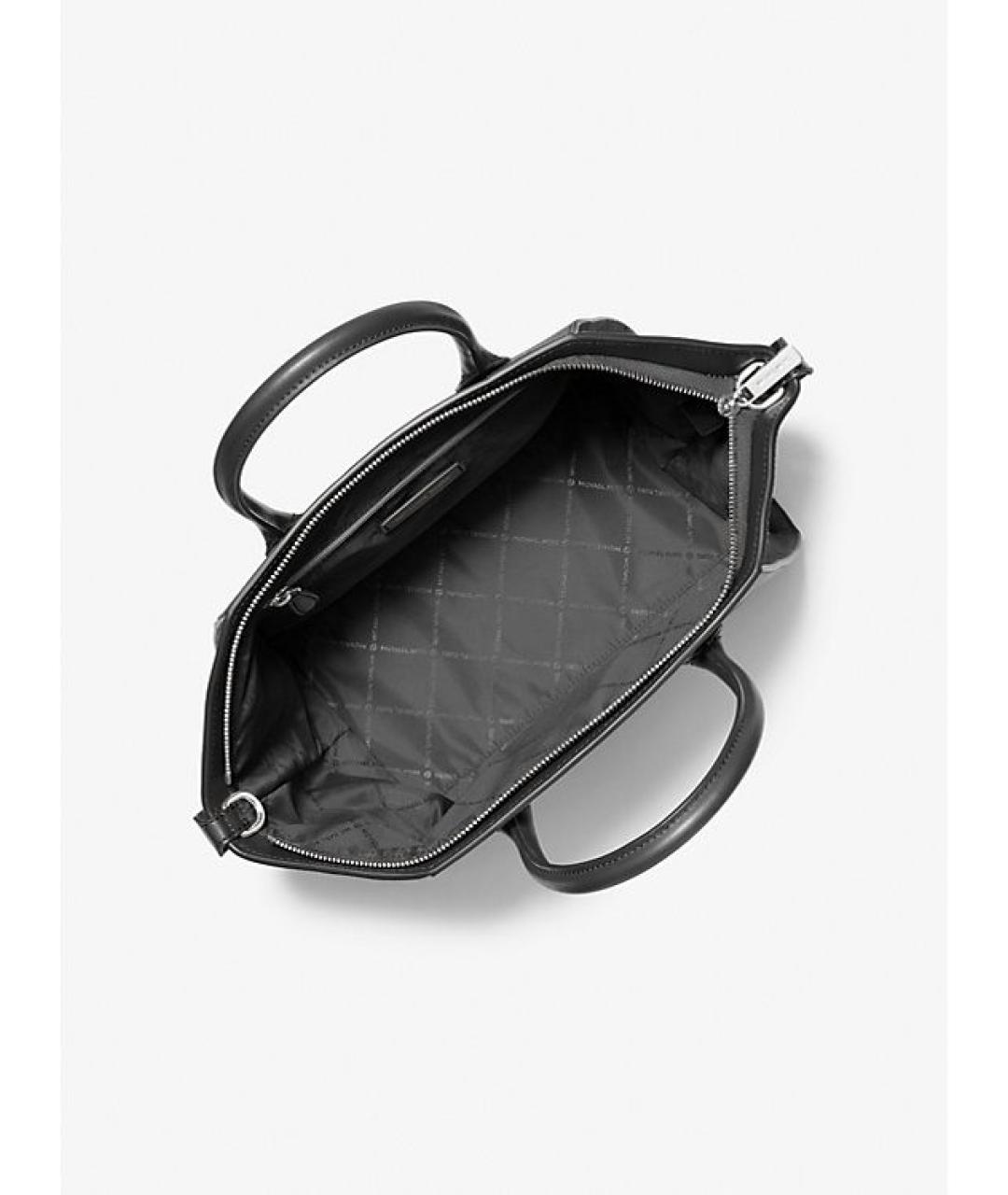 MICHAEL KORS Черная кожаная сумка с короткими ручками, фото 2