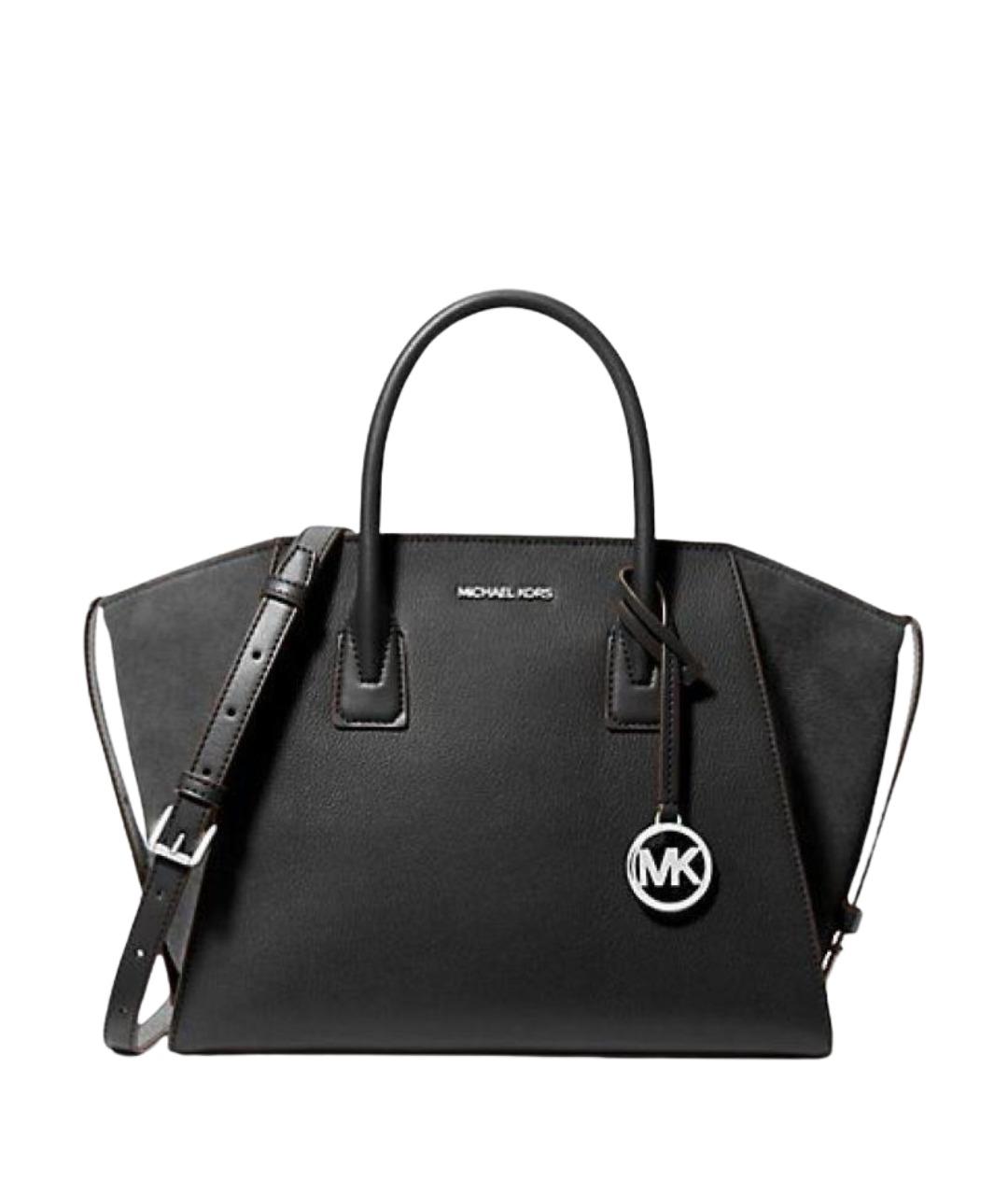 MICHAEL KORS Черная кожаная сумка с короткими ручками, фото 1