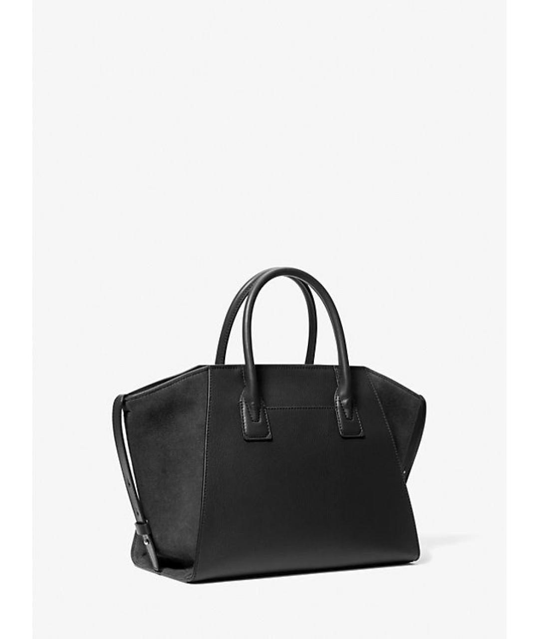 MICHAEL KORS Черная кожаная сумка с короткими ручками, фото 3