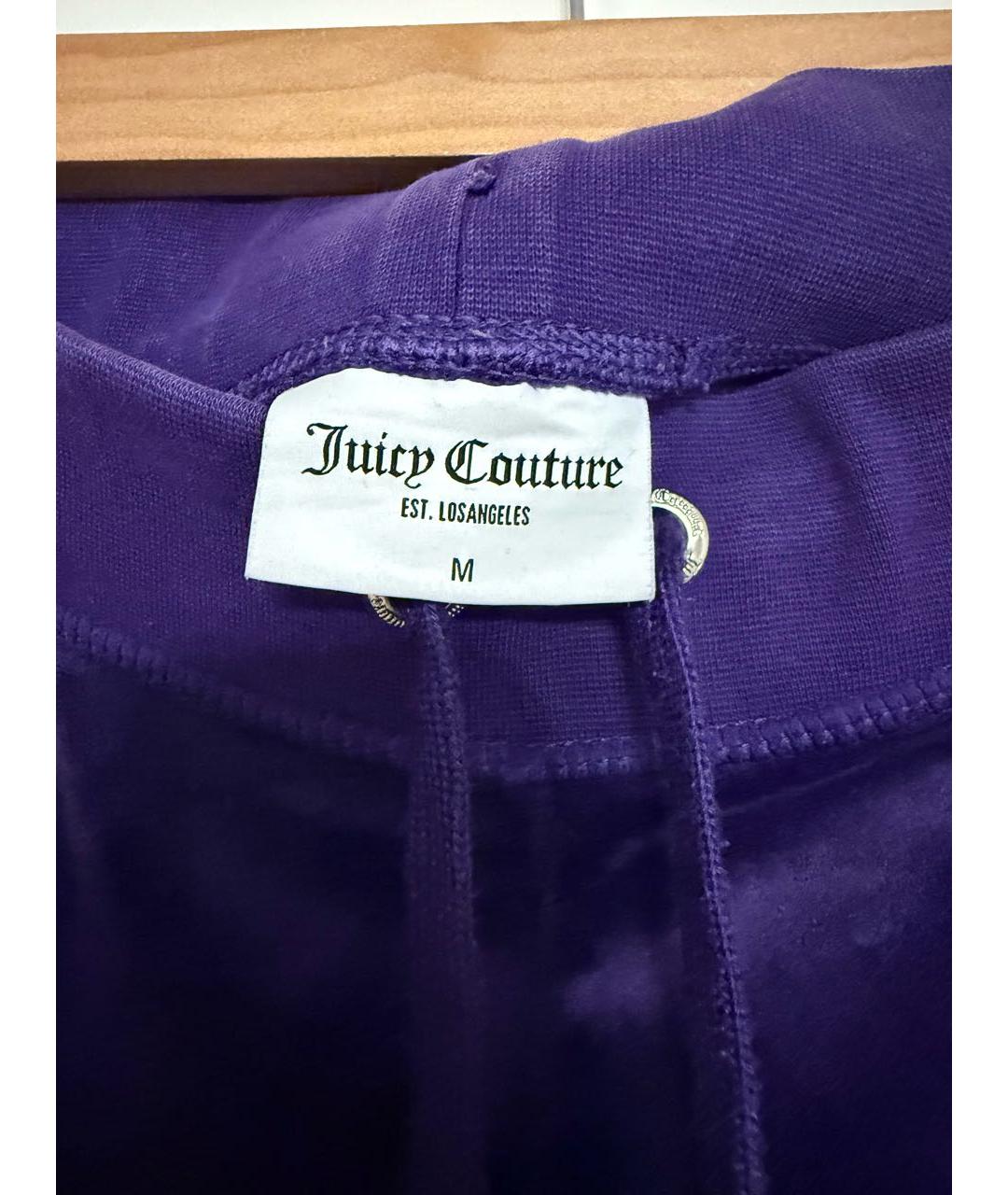JUICY COUTURE Фиолетовые полиэстеровые спортивные брюки и шорты, фото 3