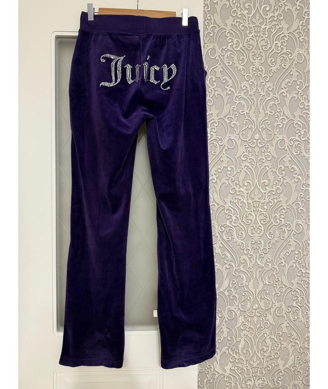 JUICY COUTURE Фиолетовые полиэстеровые спортивные брюки и шорты, фото 2