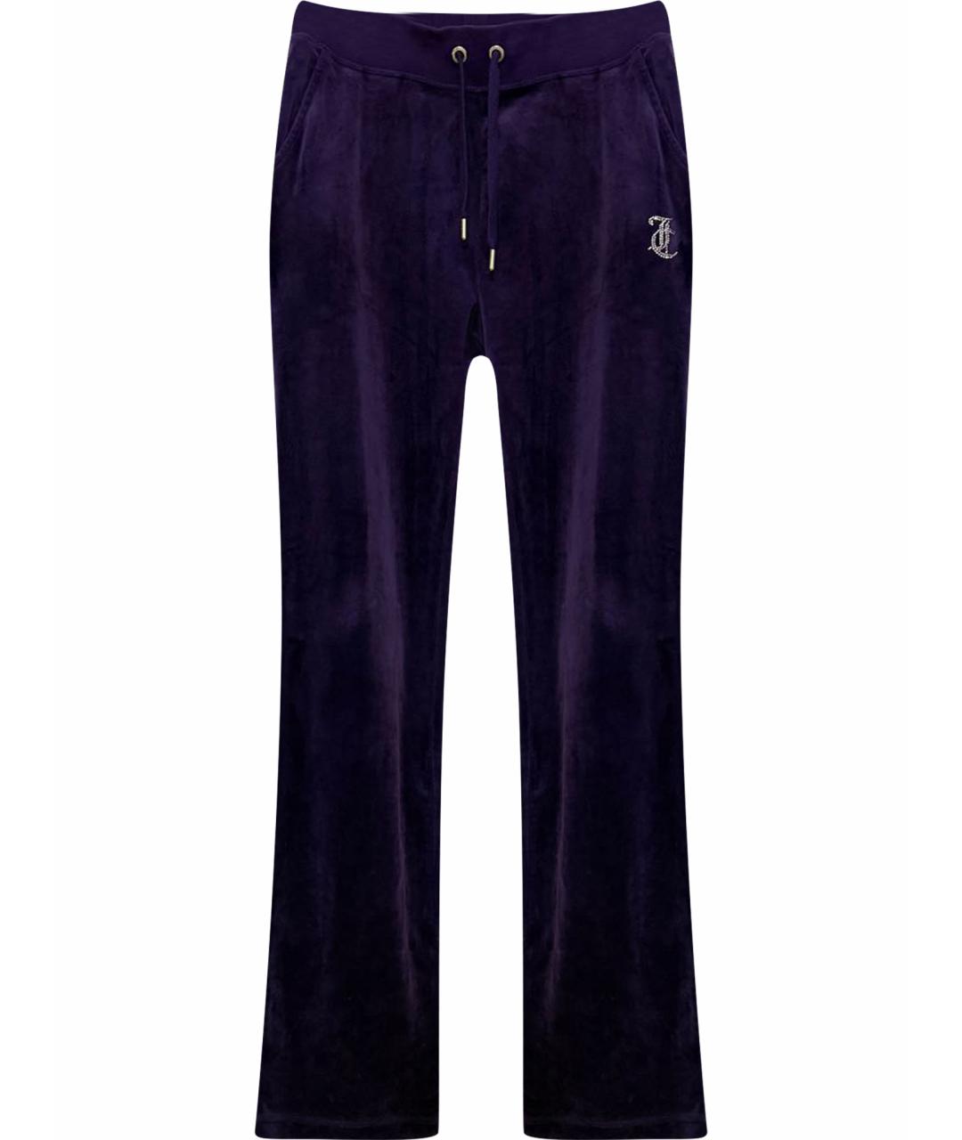 JUICY COUTURE Фиолетовые полиэстеровые спортивные брюки и шорты, фото 1
