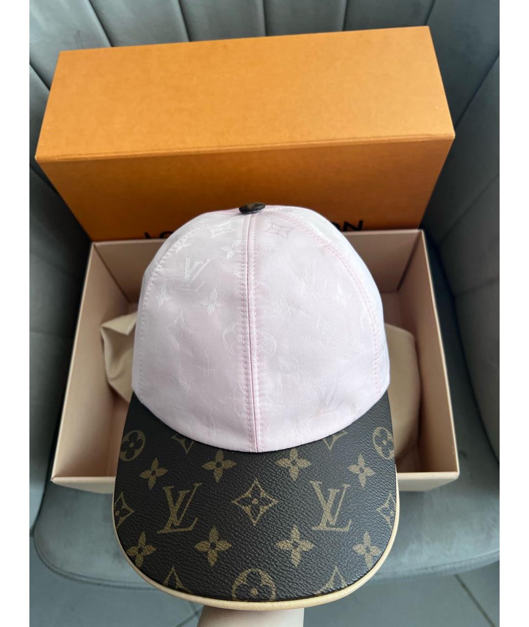 LOUIS VUITTON Розовая кожаная кепка, фото 3