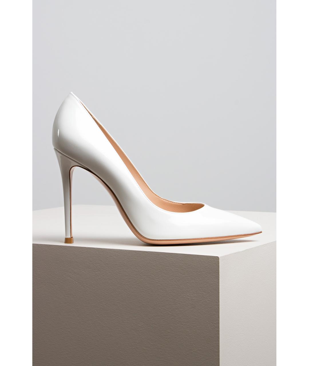 GIANVITO ROSSI Белые кожаные туфли, фото 4