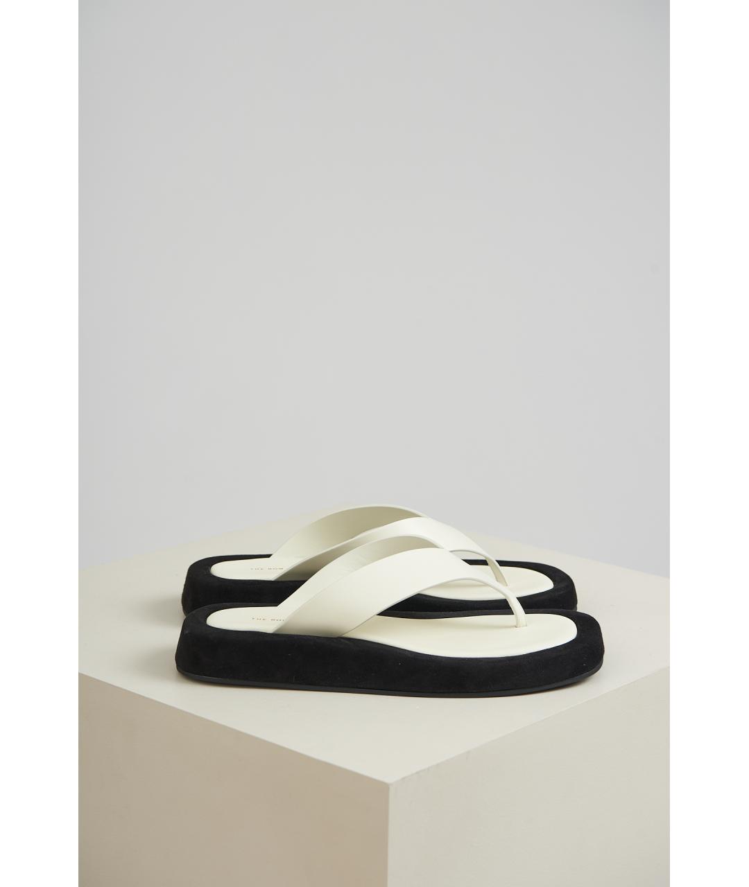 THE ROW Белые кожаные босоножки, фото 3