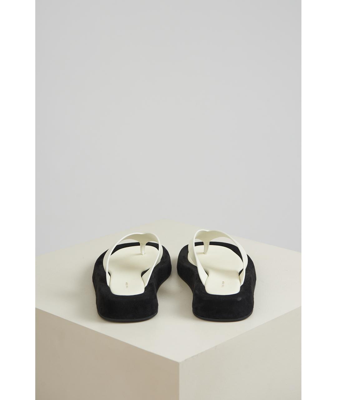 THE ROW Белые кожаные босоножки, фото 4