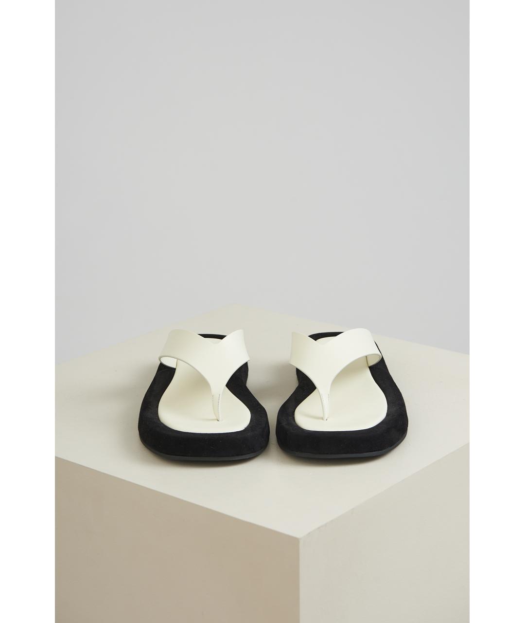 THE ROW Белые кожаные босоножки, фото 2