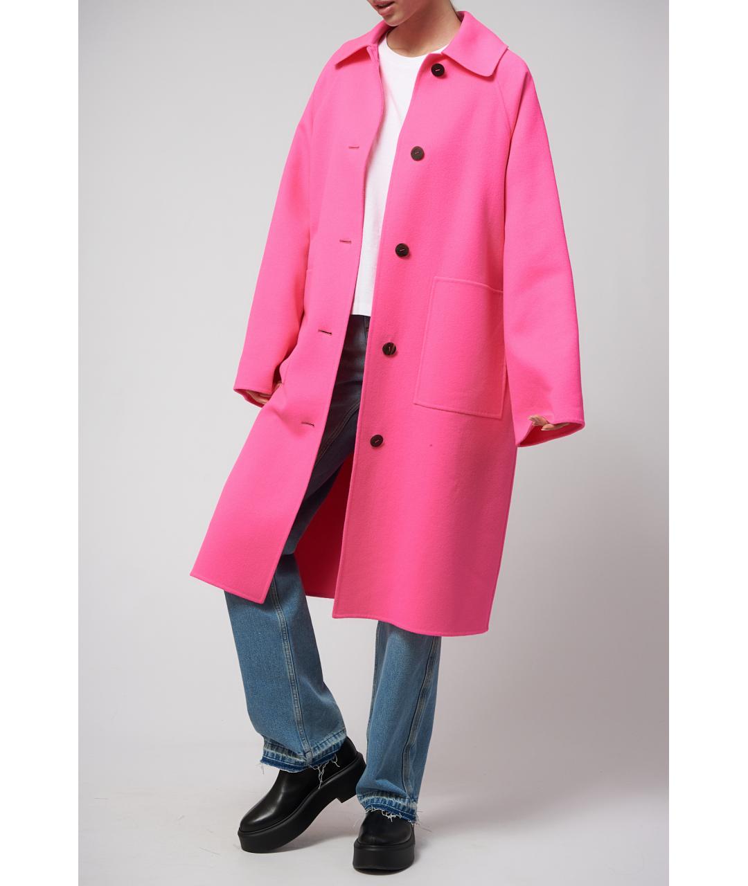 LOEWE Фуксия шерстяное пальто, фото 2