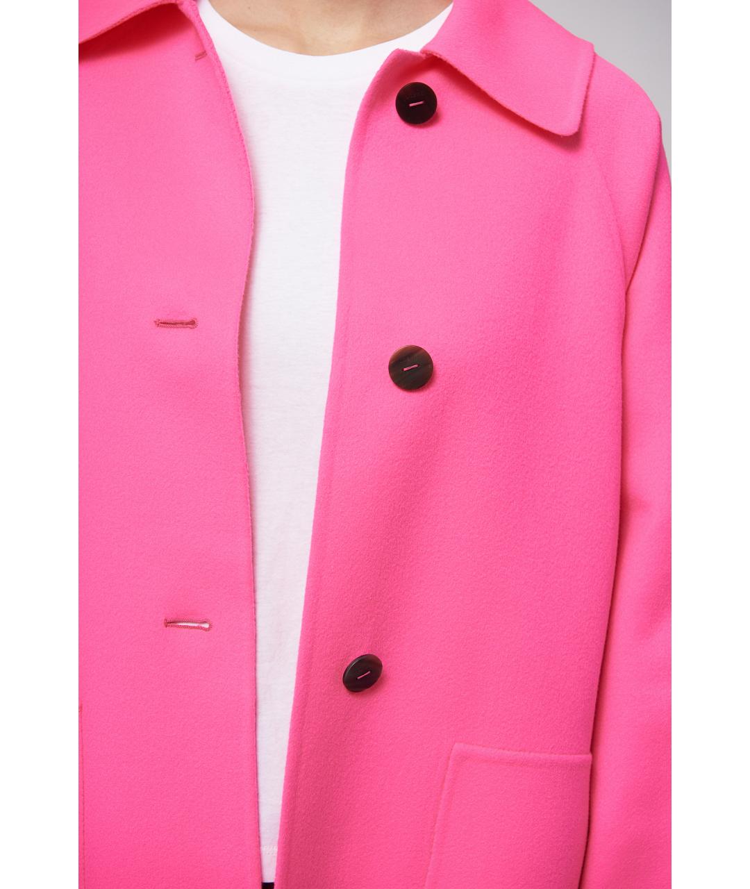 LOEWE Фуксия шерстяное пальто, фото 7