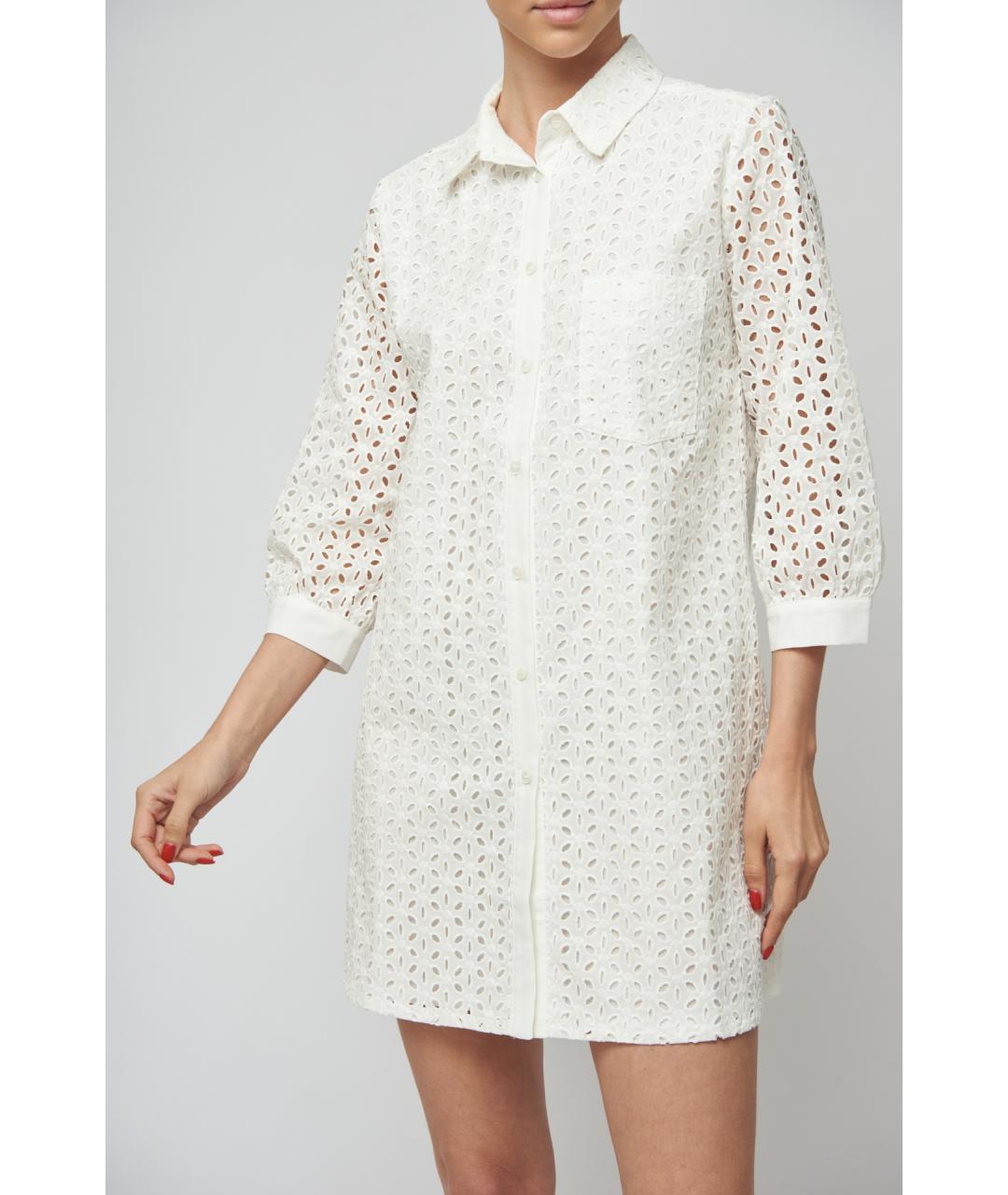 MC2 SAINT BARTH Белая хлопковая рубашка, фото 5